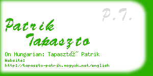 patrik tapaszto business card